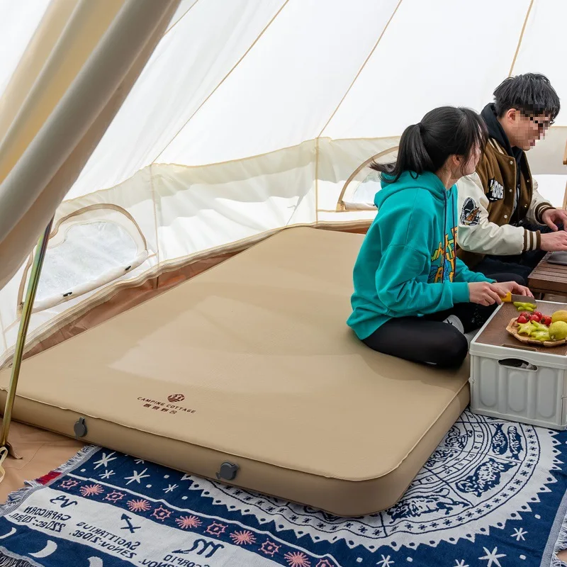 

Outdoor camping tent automatic inflatable bed cheese mattress single double camping thickened moisture-proof mat
