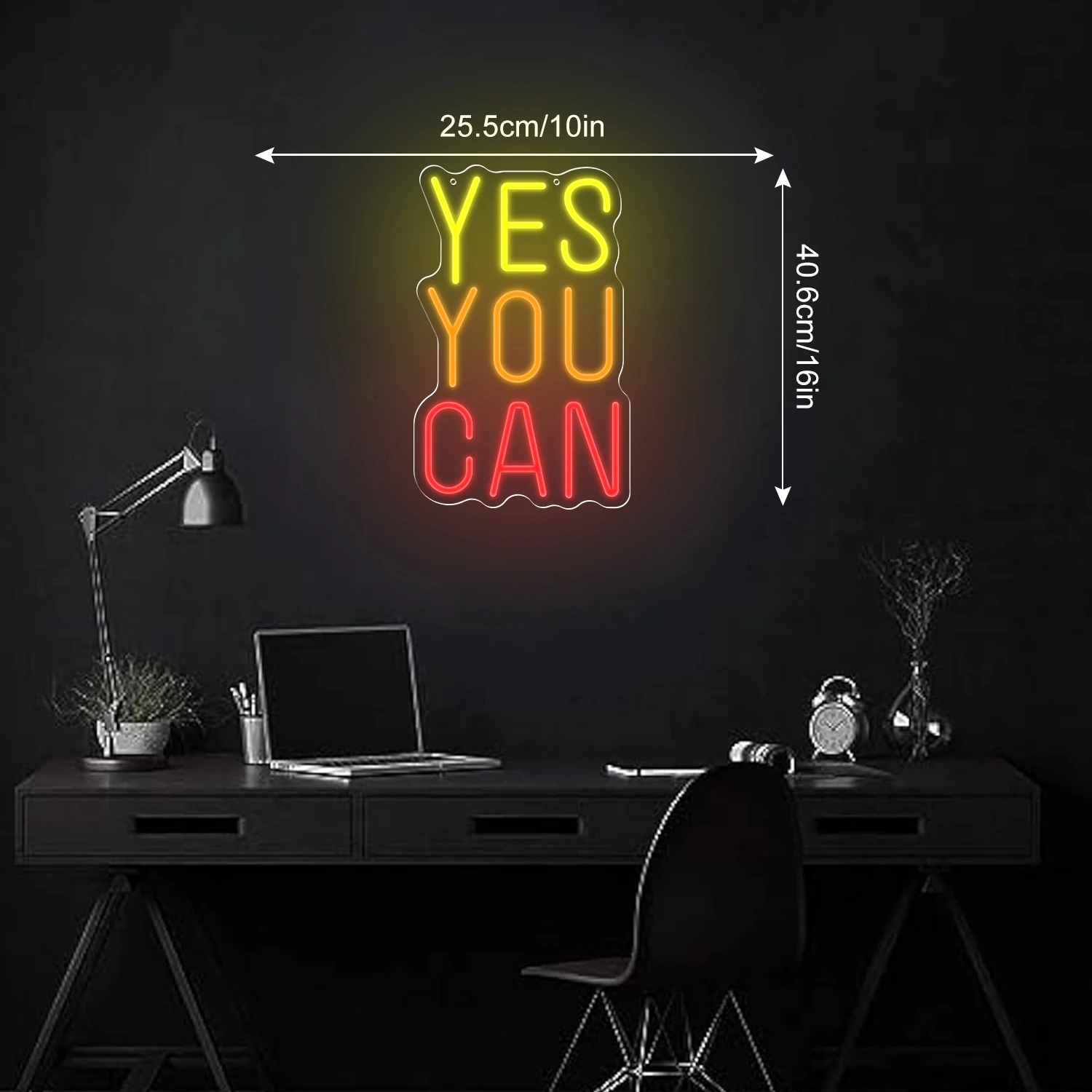 LED neon Light Yes You Can Neon Sign of Praise and Encouragement USB Power Library School Beauty Salon Birthday Gifts