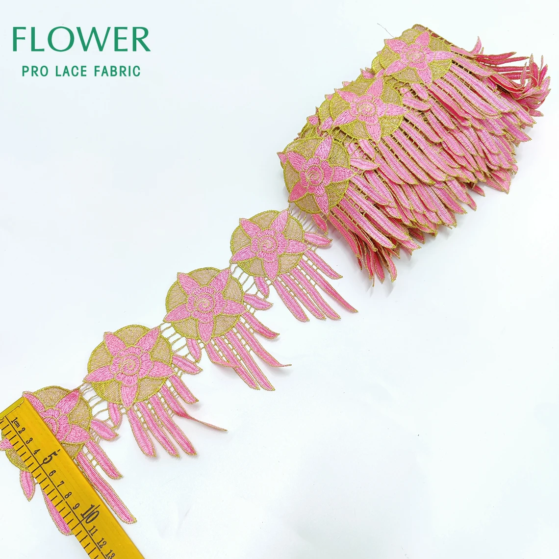 Yellow 3D Vintage Embroidered Ribbon For Crafts For Garment Sewing Birthday Dress Accessories Women Clothing Top Quality Laces