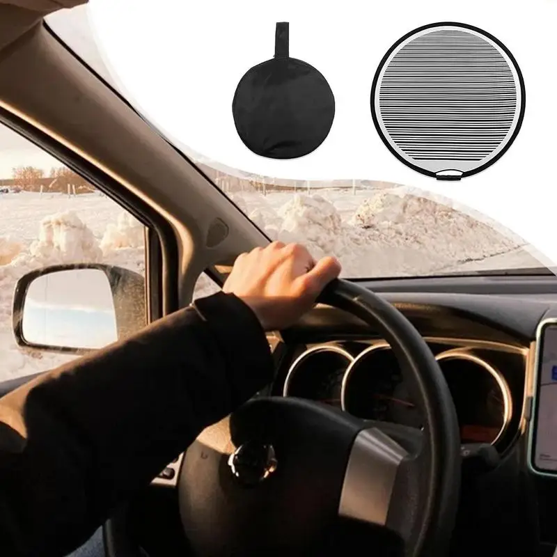 80cm Round Striped Foldable PD R Flexible Lined Light Reflector Board Circular Dent Panel Portable Car Dent Remover Check Tools