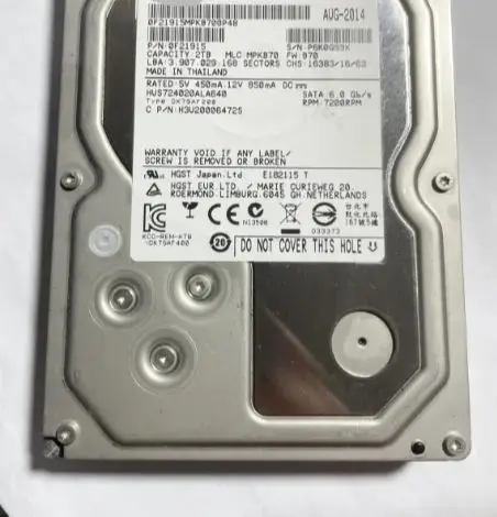 For 2T HUS724020ALA640 2TB 7.2K 3.5 server hard disk