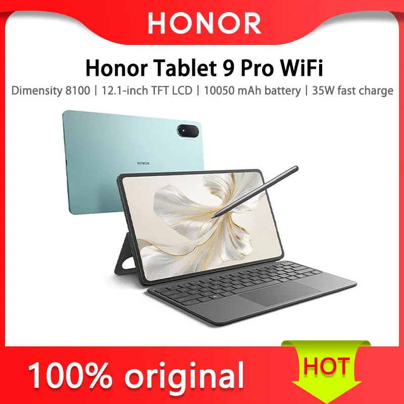 Tablet Honor 9 Pro, Carregamento Rápido 8100, TFT LCD, 10050 mAh Bateria, 35W, 12.1"