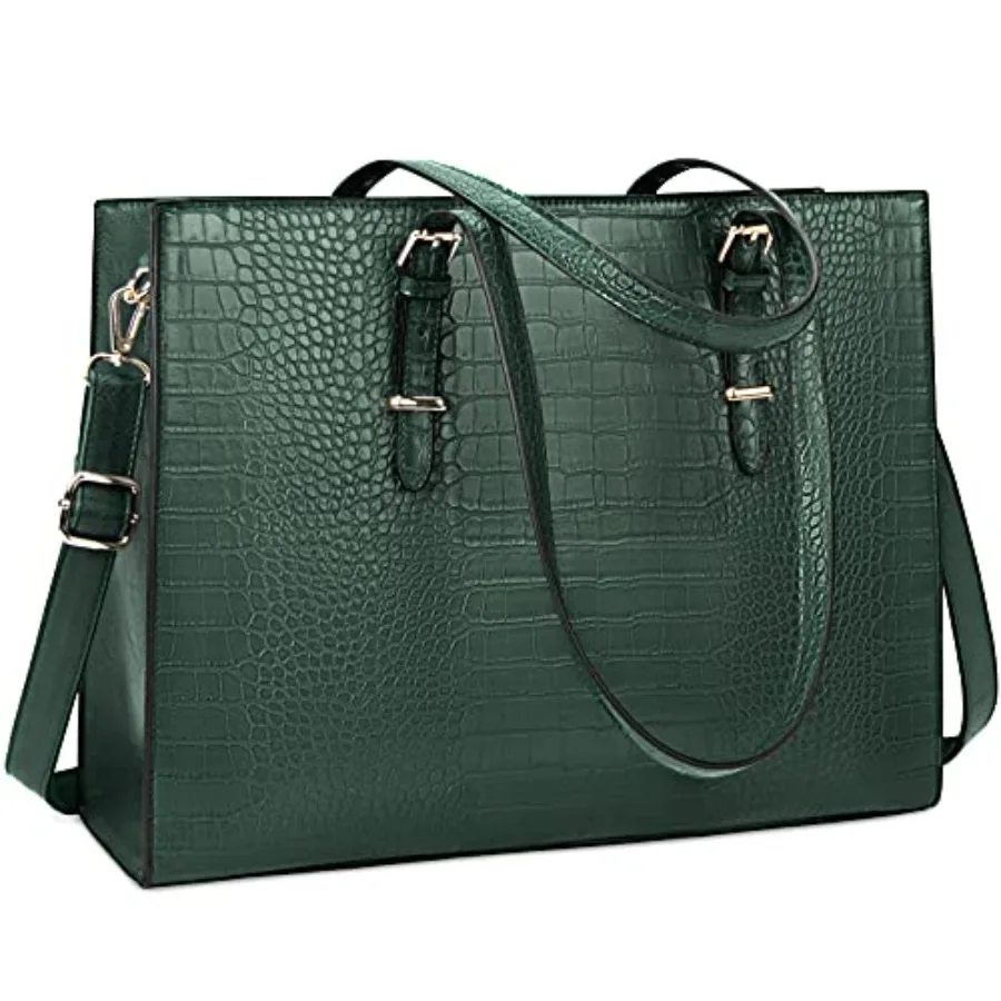 

Laptop Bag for Women 15.6 Inch Laptop Tote Bag Leather Classy Computer Briefcase for Work Waterproof Handbag Professional Shoul