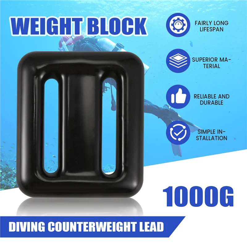 A63M-أوزان الغوص لحزام وزن الغوص المطلي بالرصاص أوزان الغوص المطلية بأوزان الغوص، أوزان حزام الغوص 1000 جرام #5