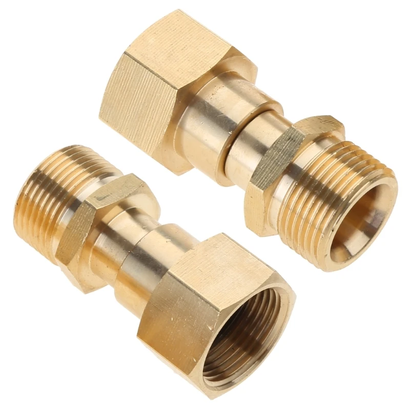 

2 Pcs Pressure Washer Adapter M22 14mm Swivel Joint Connector Brass Pressure Washer Swivel Fitting Easy to Install