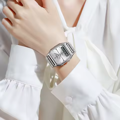 FOXBOX 2026 TOP Women's Watch Digital Sports ladies watch Electronic Waterproof Square LED Watch for Women Relogio Masculino+BOX