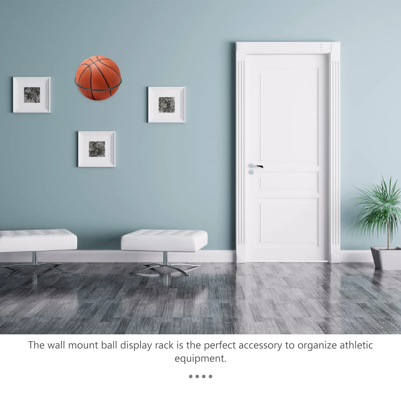 

Настенный держатель для мячей (5 шт.): для баскетбольных, футбольных, волейбольных, медицинских и тренировочных мячей, спортивная полка для дома