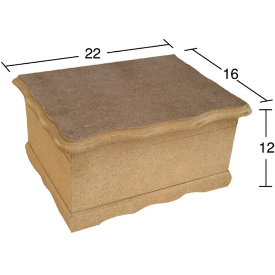 KU246 1 No Box, Can Be Painted Wood Mdf Box