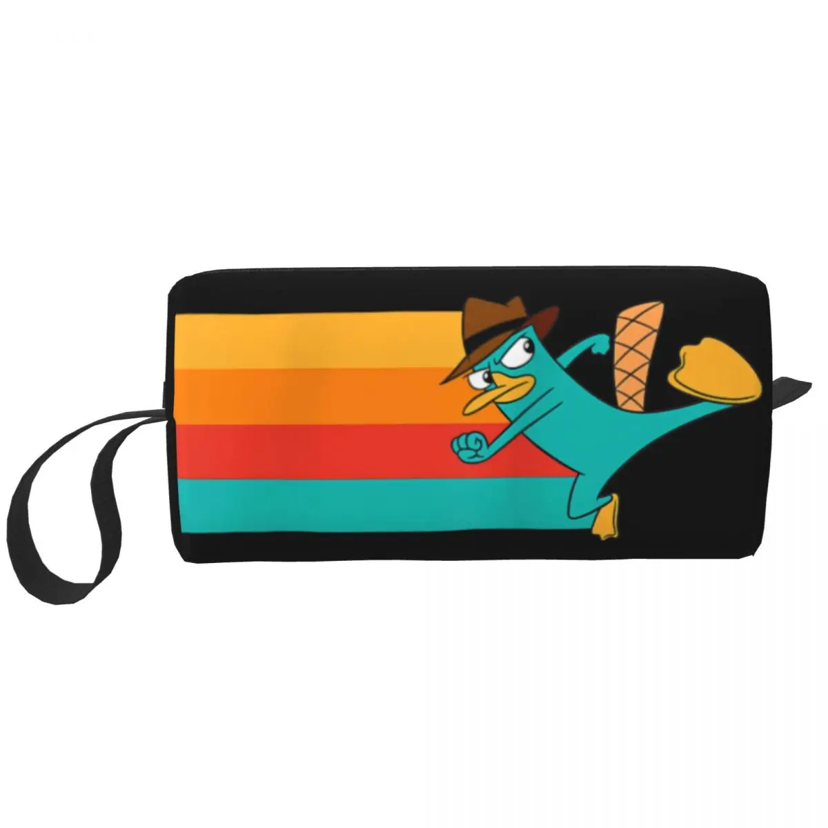 

Custom Cartoon Phineas And Ferb Perry The Platypus Travel Cosmetic Bag Makeup Toiletry Organizer Lady Beauty Storage Dopp Kit