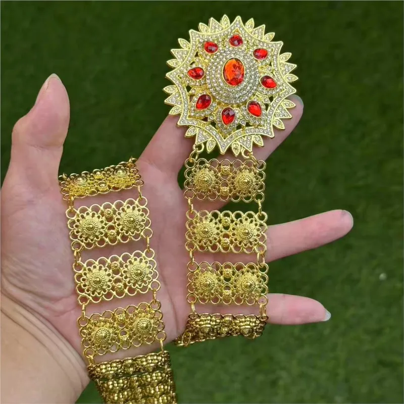 Thai Traditional Clothing Accessories Women Thailand Costume Belts Jewelry Waistband Rhinestone Belt Chain view 6