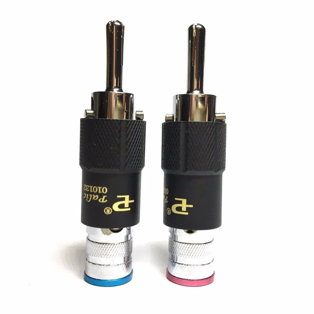 4 sztuk Hi-end rodowane Audio wideo głośnik Jack 8mm samoblokujący męski wtyczka bananowa głośnik Interconnector Cale złącze
