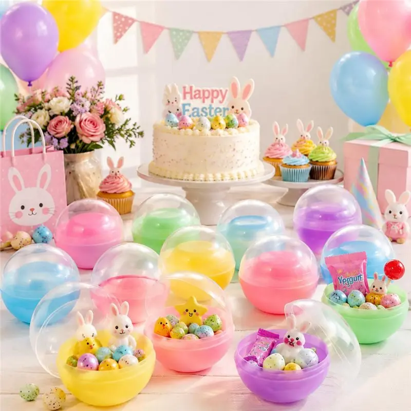 RTENTE-75Mm Empty Plastic Balls Empty Round Plastic Balls Plastic Prize Balls