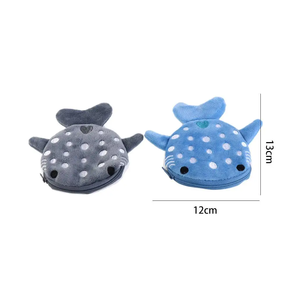 Сумка для наушников Кошелек для наушников Косметичка Сумки для денег Женский кошелек для монет Акула Портмоне Акула Плюшевый кошелек Сумки для мелких предметов