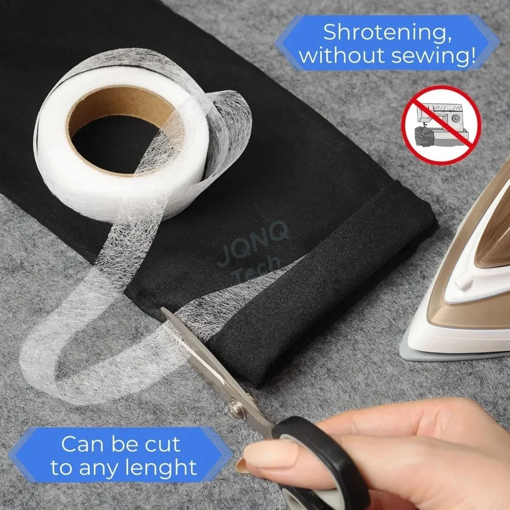 Self Adhesive Pants Hem Tape Iron DIY Jean Clothes Length Shorten for Hats Clothes Hot Melt Double-Sided Tape Sewing Tool image 3