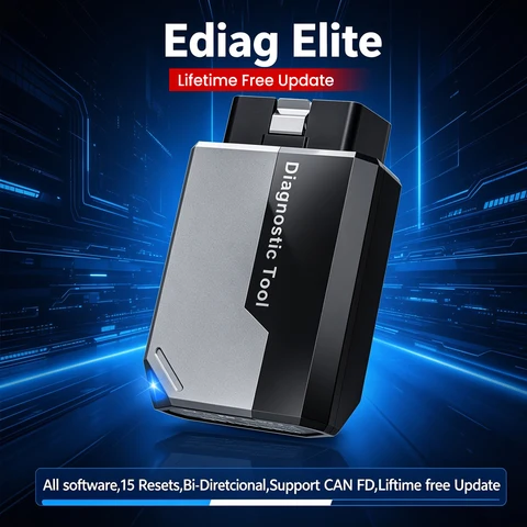 Ediag Elite Все системы диагностических инструментов 15, сброс, поддержка двунаправленного CANFD FCA OBD2 OBD2, считыватель кодов, бесплатное обновление