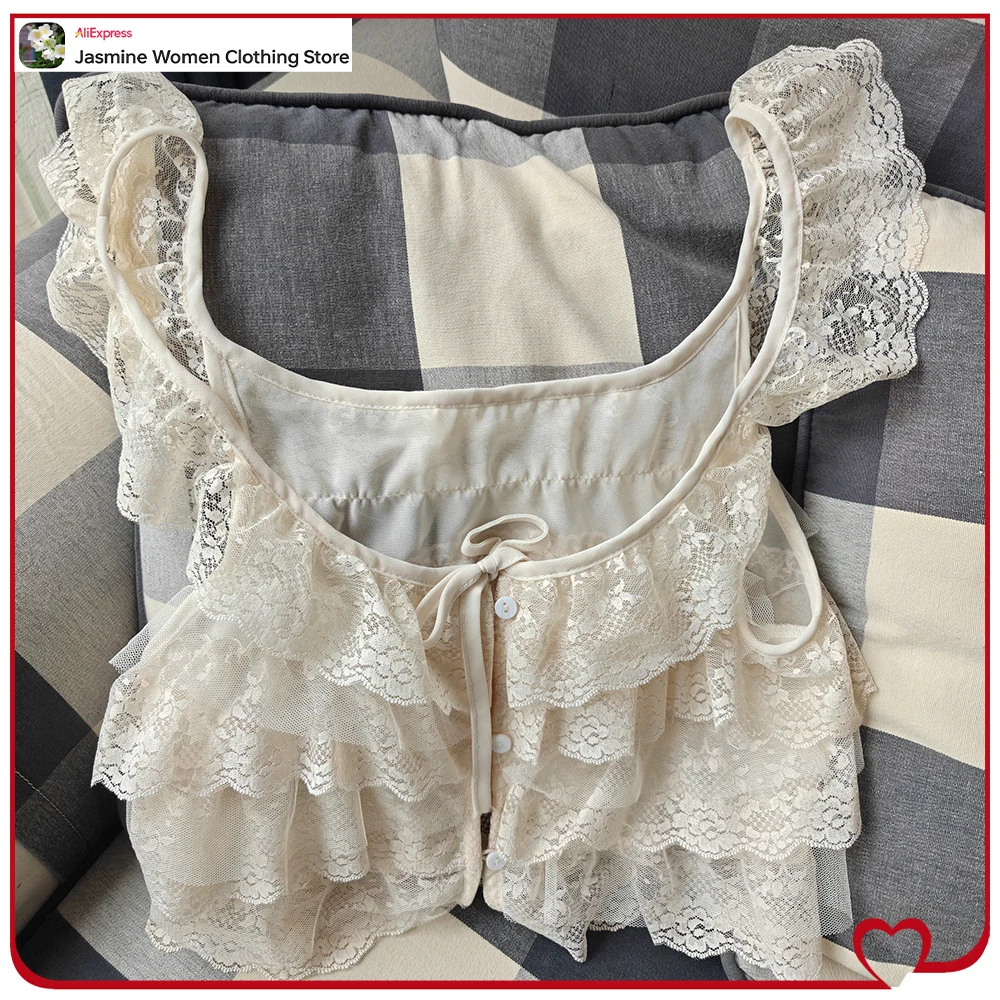 Elegant Chic Women Ruffled Lac - Cami Top Lace review and price