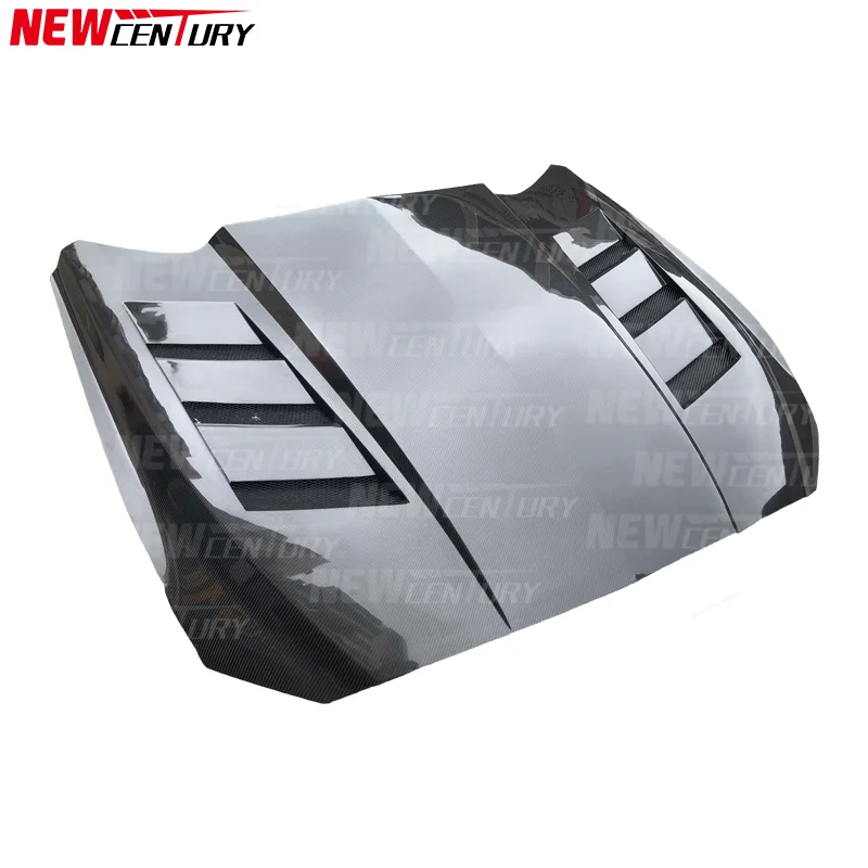 

MBJ Carbon Fiber Bonnet Hood for Ford Mustang 215-2017 3K Gloss Black High Polished Replacement