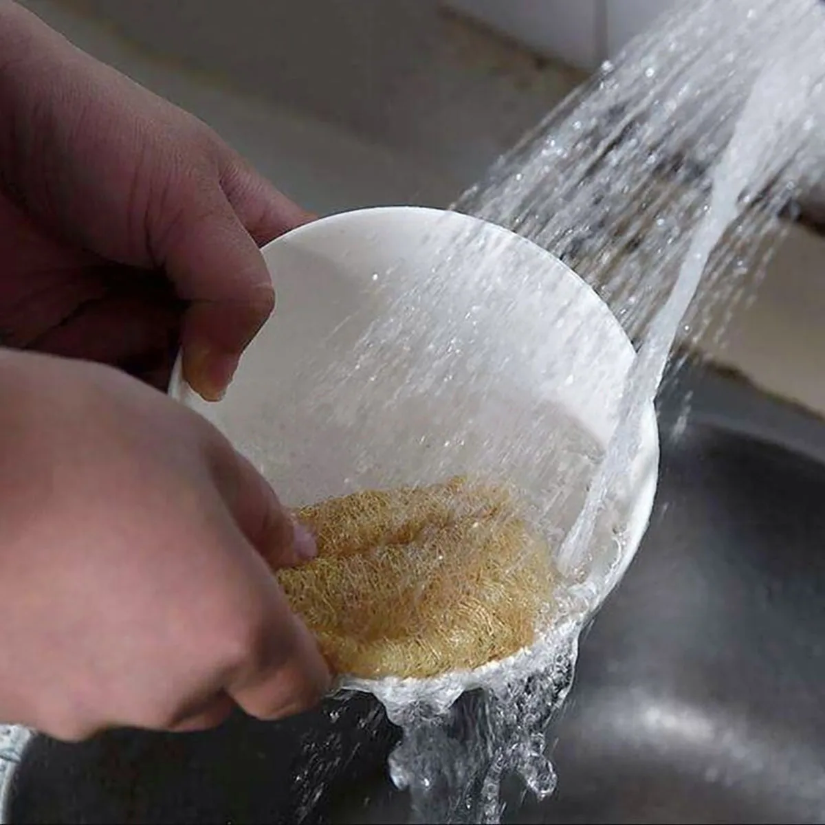 

1pcs Natural Loofah Sponge Multi-purpose Cleaning Tool for Kitchen Bathroom Scrubber For Daily Cleansing Wash Body Scrubber Spa