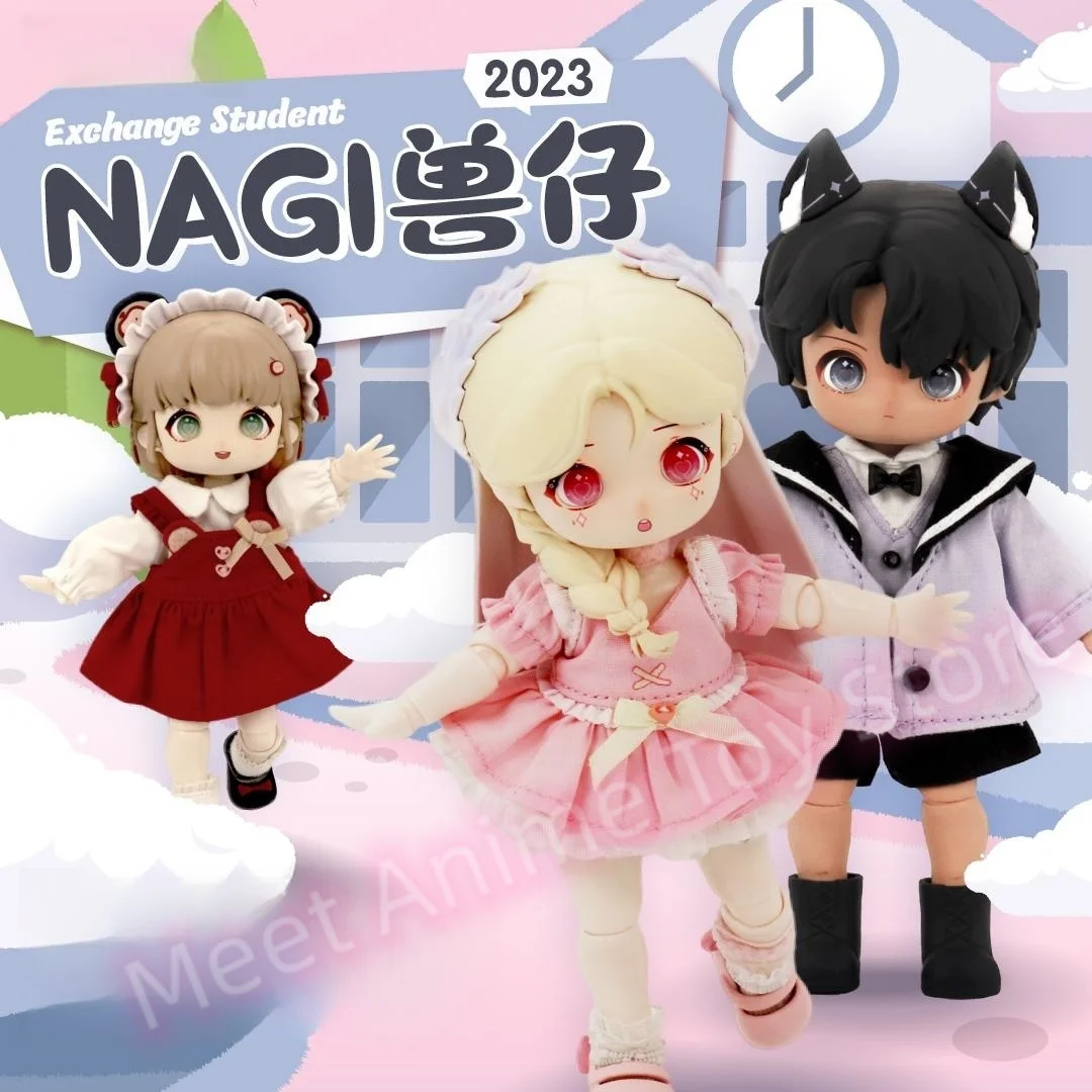 

New Genuine Nagi 2 Blind Box Exchange Student Series Bjd Doll Mystery Box Action Figure Model Guess Bag Surprise Kids Toy Gift