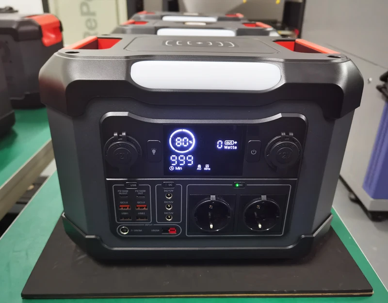 RoHS Portable 1200W Lithium Ion Battery Power Station Folded Panel Electric Charging Solar Generator MPPT Emergency Power Supply