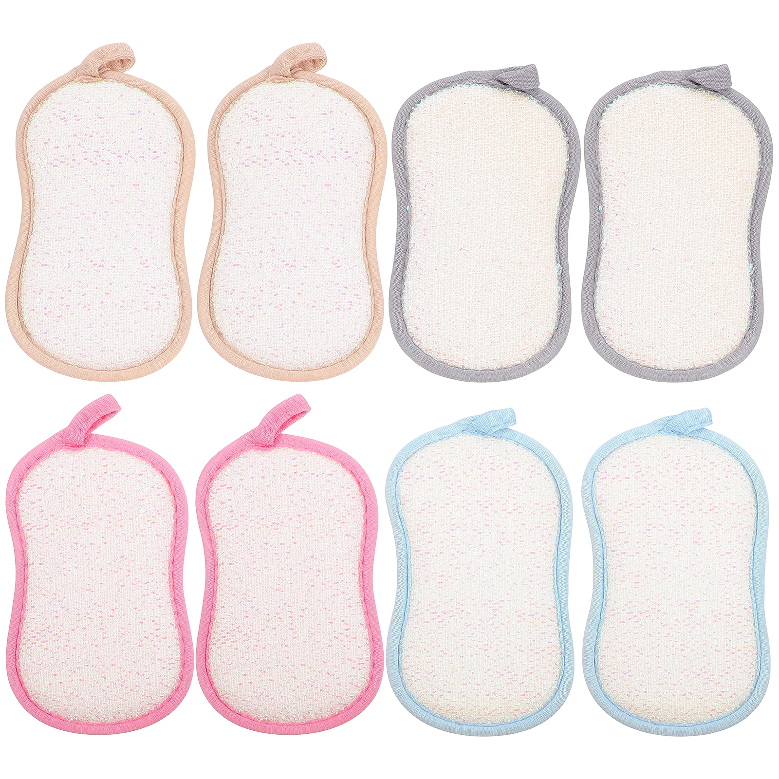 

8 Pcs Tableware Sponge Scrub Pads for Dishes Reusable Sponges Kitchen Liquid Wash Washing
