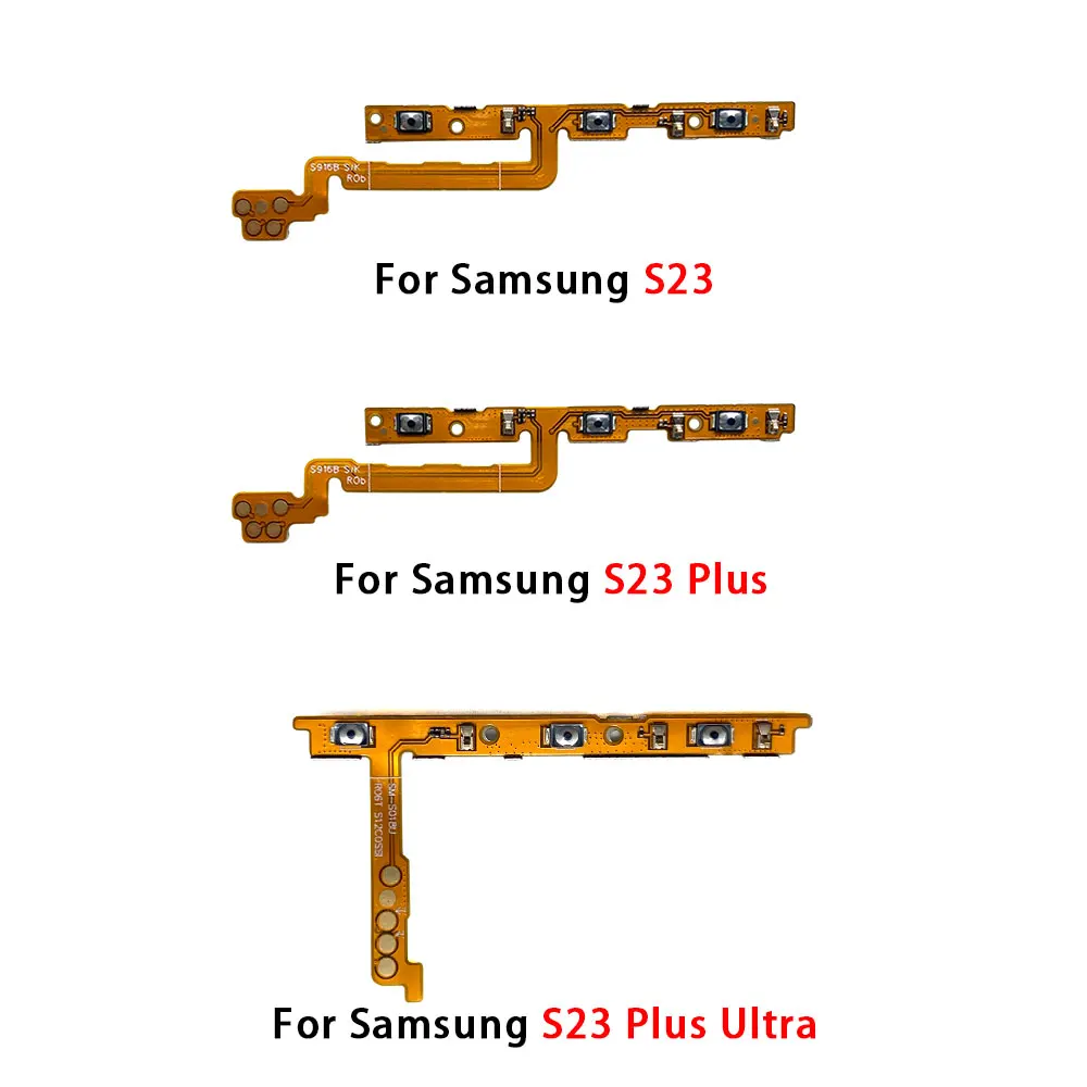 Power ON OFF Volume Up Down Side Button Switch Key Flex Cable For Samsung S23 Ultra Plus Phone Parts