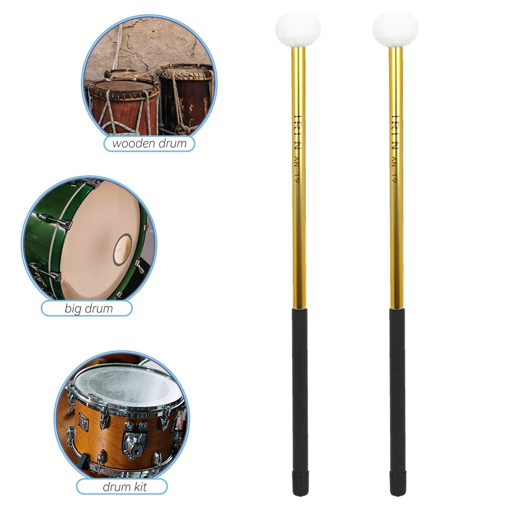 

2 Pcs Aluminum Alloy Timpan Drumsticks Mallets Hammer Equipment Instrument Percussion Work
