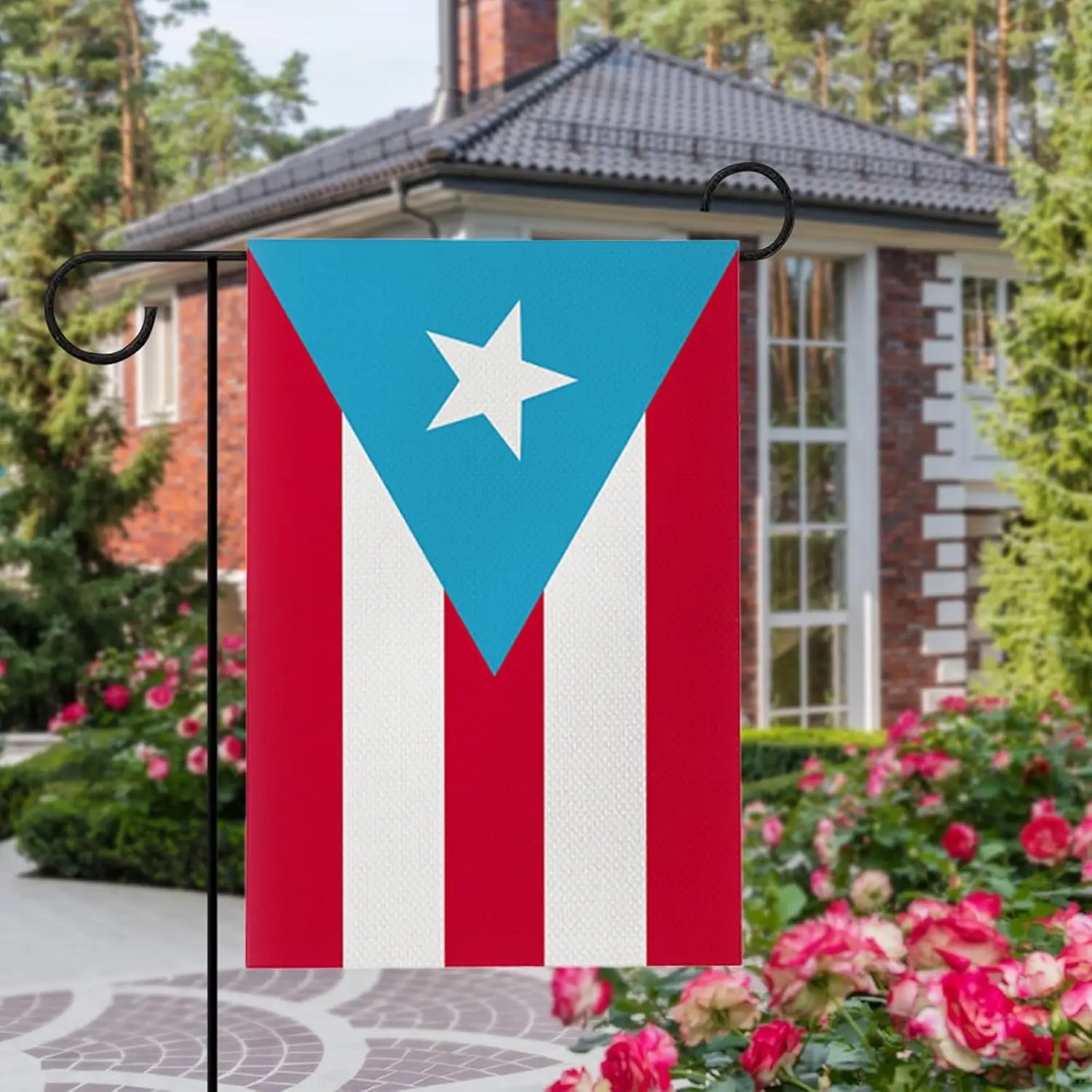 Puerto Rico Flags Small Puerto Ricon Garden Flags Double-Sided Linen Puerto Rican Flag Vibrant Colors Durable Outdoor Yard G zzo