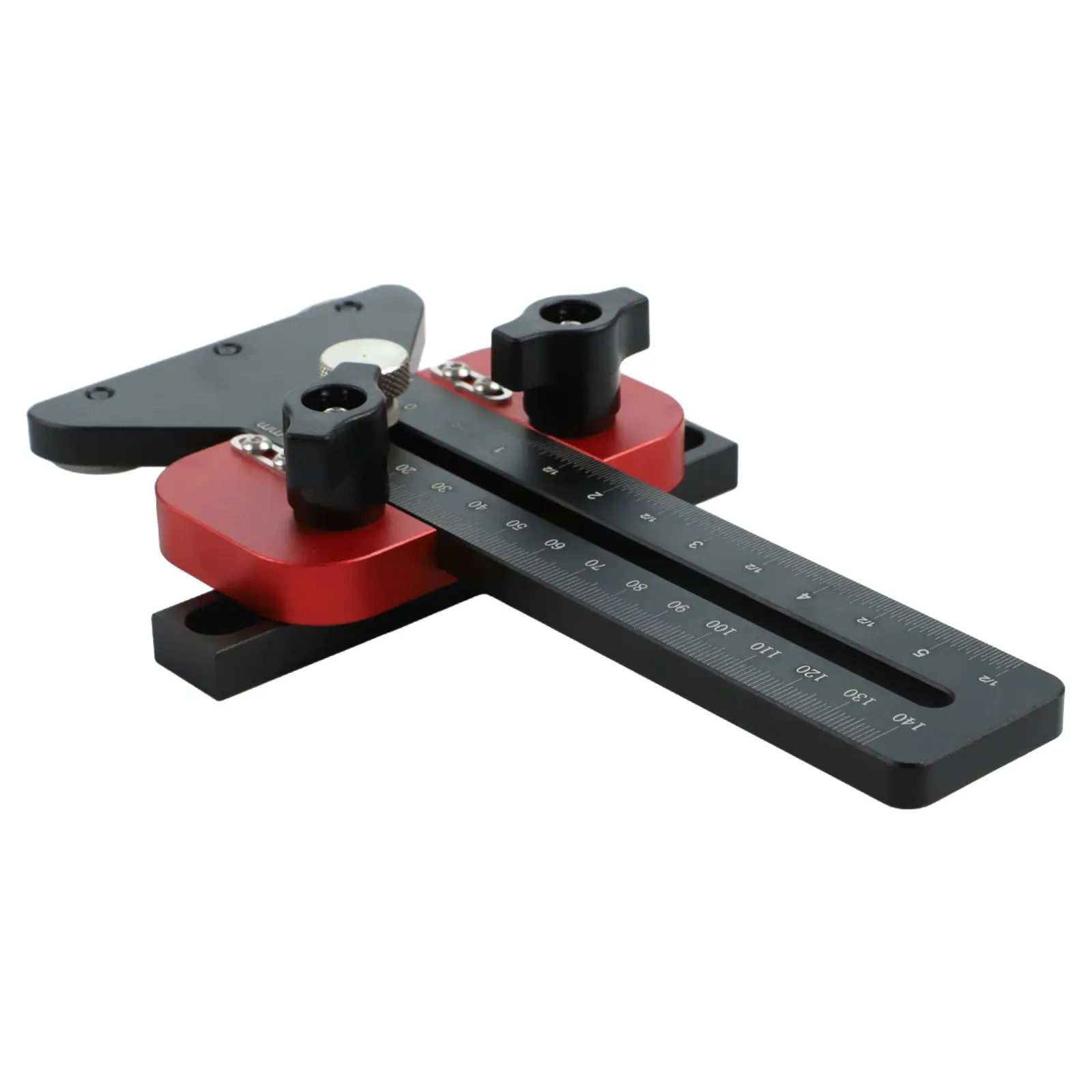 

Black Thin Rip Table Saw Jig Jig Compatible With U-slots Adjustable Guide Compatible With U-slots Engraved Measurement Scales