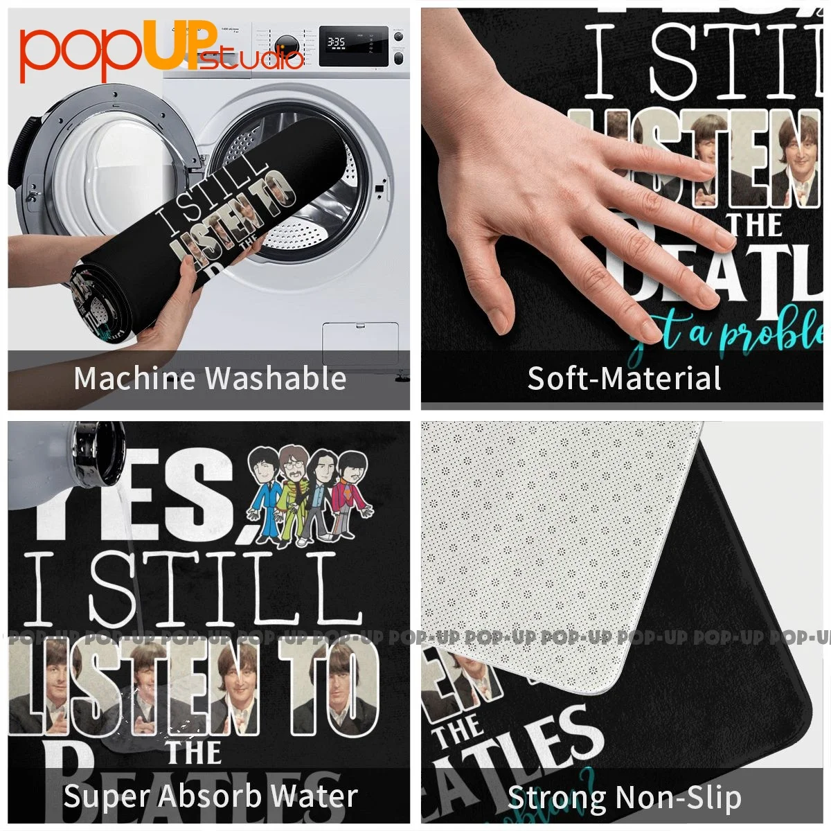 نعم ما زلت استمع إلى البيتلز حصلت على مشكلة حصيرة البساط السجاد لينة شعبية حمام حصيرة المطبخ حصيرة ضوء الفاخرة #6