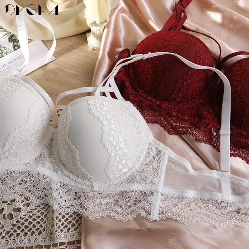 Clearance Sexy Lingerie Lace Push Up Bra Set Thick Brassiere Bandage Green Brand Women Underwear Set Size 70A 70B 70C 75A 80A