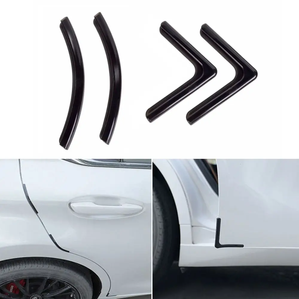 4Pcs Silicone Car Door Corner Cover Anti-Scratch Protection Auto Door Anti-Collision Protector Bumper Crash Scratch Protector