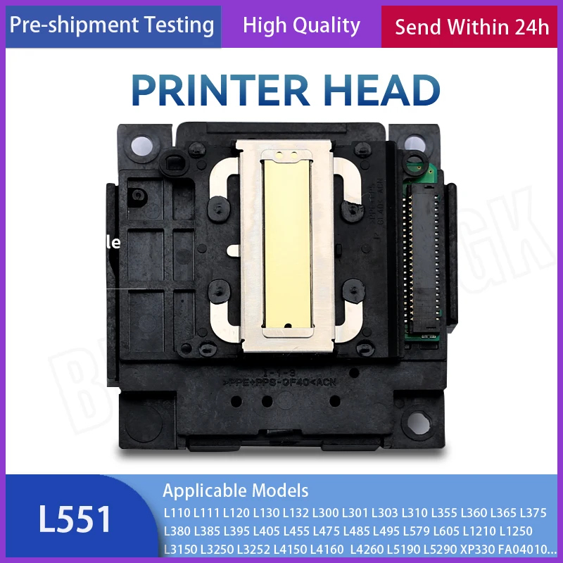 L551 Print Head for Epson L605 L1110 L1118 L1119 L1210 L1250 L3050 L3060 L3070 L3100 L3106 L579 L4156  Printer Head Printhead