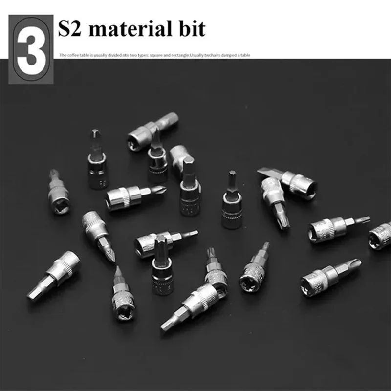 46pcs Socket Wrench Set Motorcycle Car Repair Tool Repair Ratchet Screwdriver Combination Household DIY Mechanical Tool Box