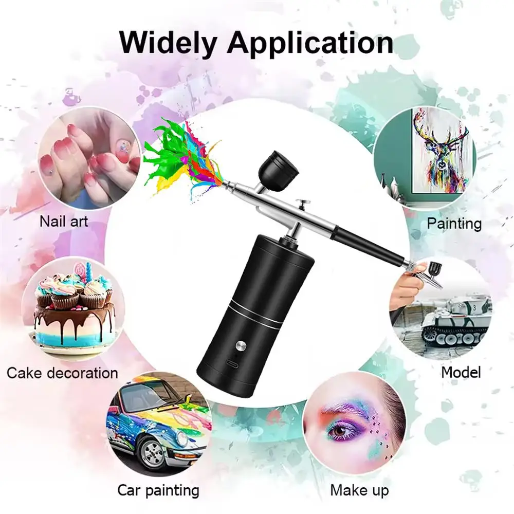 Airbrush with Compressor Airbrush Painting Mini Spray Gun for Painting Wireless Paint Gun Airbrush Kit with Compressor Spray Gun