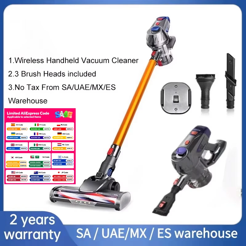 Wireless Handheld Vacuum Cleaner For Home Electric Broom 20kPa Powerful Suction Carpet Floor Bedding Cleaner Removable Battery