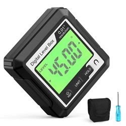 Digital Level Angle Gauge 360° LCD Electronic Protractor Mini Inclinometer Magnetic Base Bevel Protractor Tilt Measuring Tool