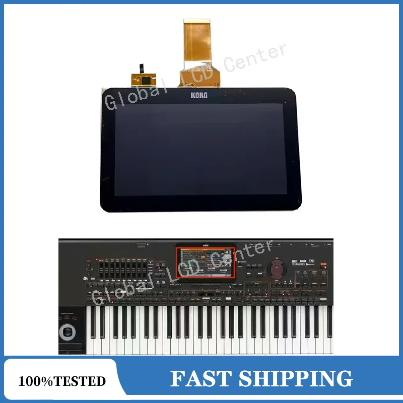 

Новый оригинальный 7-дюймовый ЖК-дисплей с сенсорным экраном для Korg PA4X PA1000, сенсорный экран PA4X-61 PA1000, ЖК-дисплей