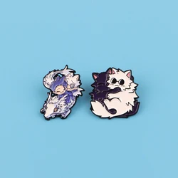 Broches esmalte gato – Pines metálicos de solapa para mochila y sombrero