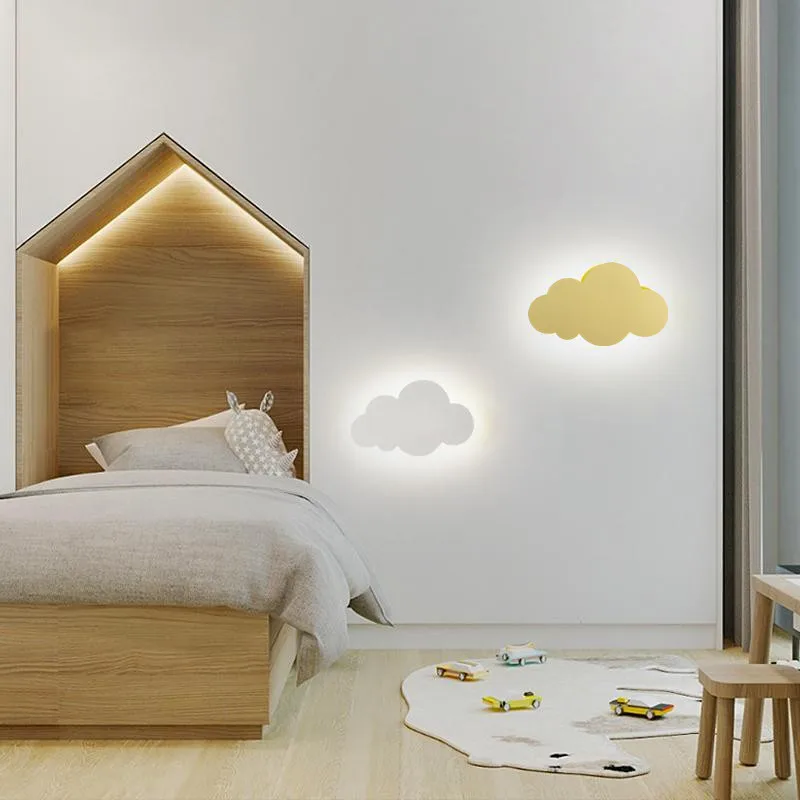 Imagem -02 - Cartoon Cloud Wall Light For Childrens Room Bedroom Bedside Lamp Decorative Wall Lamp Macaro Creative Personality Art Girl And Boy