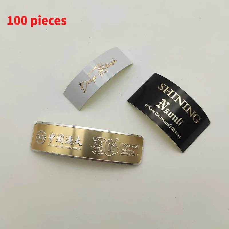 

10 0.Zhang.Custom.Custom Names Metal Labels With Logo Engrave or Embossed Aluminum Material Perfume Packaging Emblem