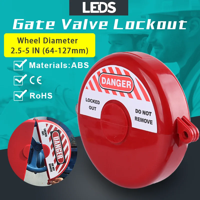 

Gate Valve Lockout PVC Ball Valve Switch Globe Gas Tank Water Fire Valve handwheel Lock Cover LOTO Devices Valve 2.5-5" 64-127mm