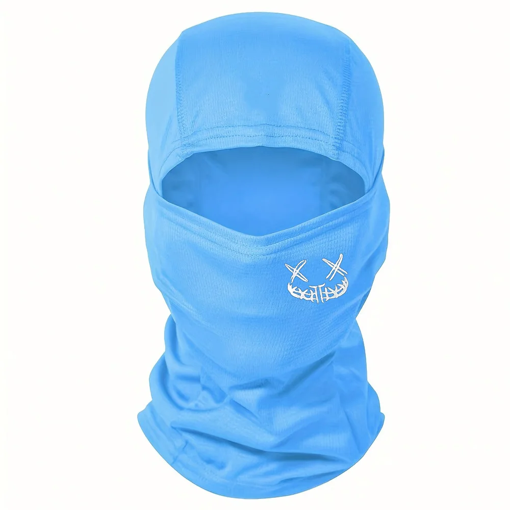 1/5PC meerkleurige Edgy Grin bivakmuts, geschikt voor buitenliefhebbers - stijlvol ontwerp in punkstijl, perfect om te fietsen