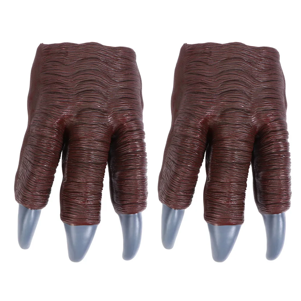 

2Pcs Dinosaur Paw Gloves Claw for Kids Cosplay Party Role Play Realistic Velociraptor Claws Quick Movable Hand Puppet