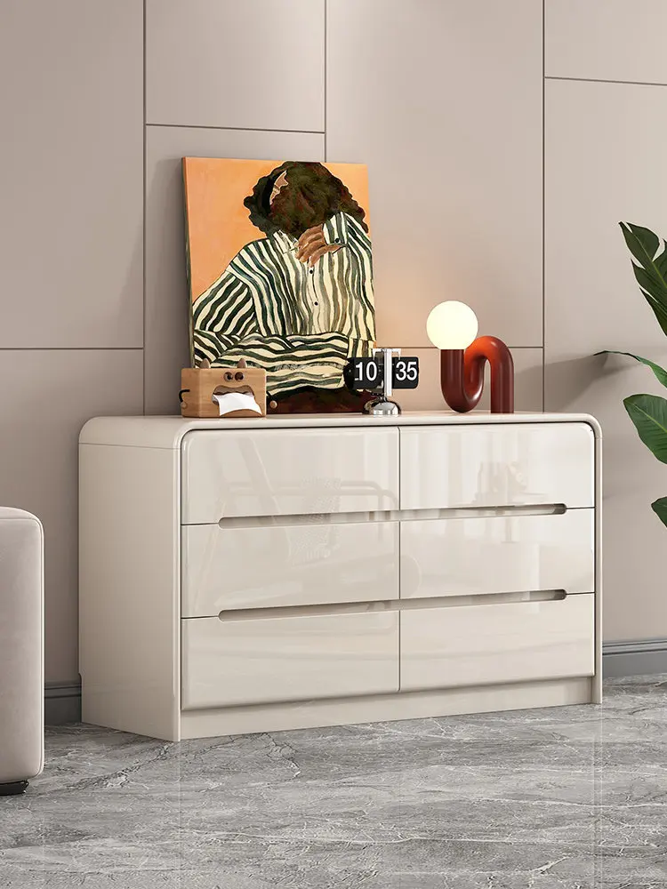 Solid wood living room wall drawer bedroom bedside storage TV next to small side cabinet