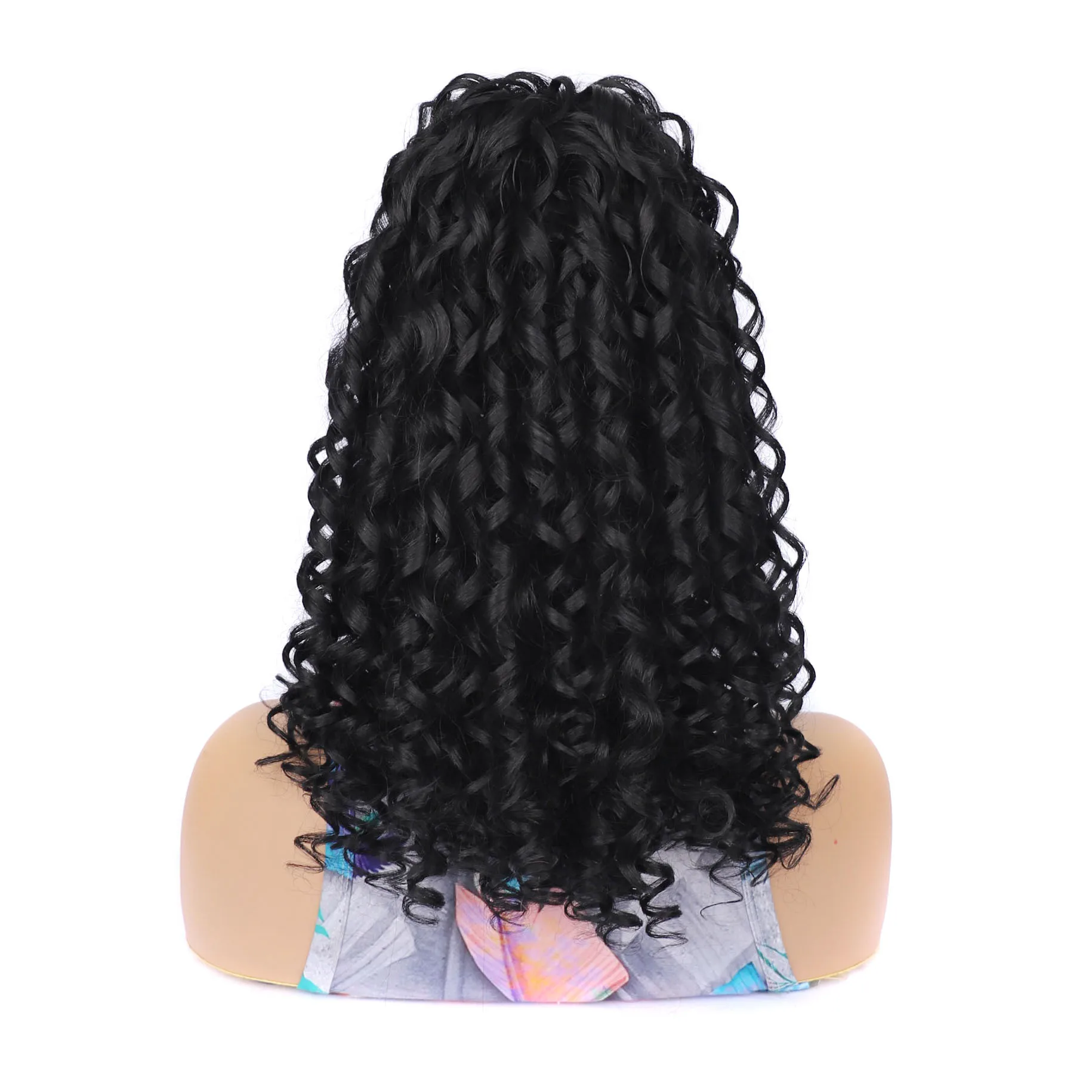 Retro Roman curly ponytail foreign trade medium and long curly ponytail spring roll chemical fiber wig ponytail