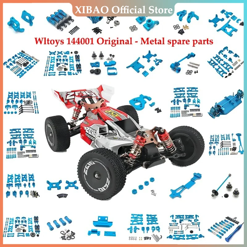 Wltoys 144001 144010 124007 124008 124016 124017 124019 Metal Suspension Arms Steering Cup Hub Carriers Set for Upgrade Parts