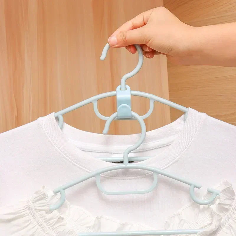 10/5Pcs Clothes Hanger Hooks Space Saving Closet Connector Hook Cascading Hanger Plastic Extender Clips Wardrobe Coat Organizer