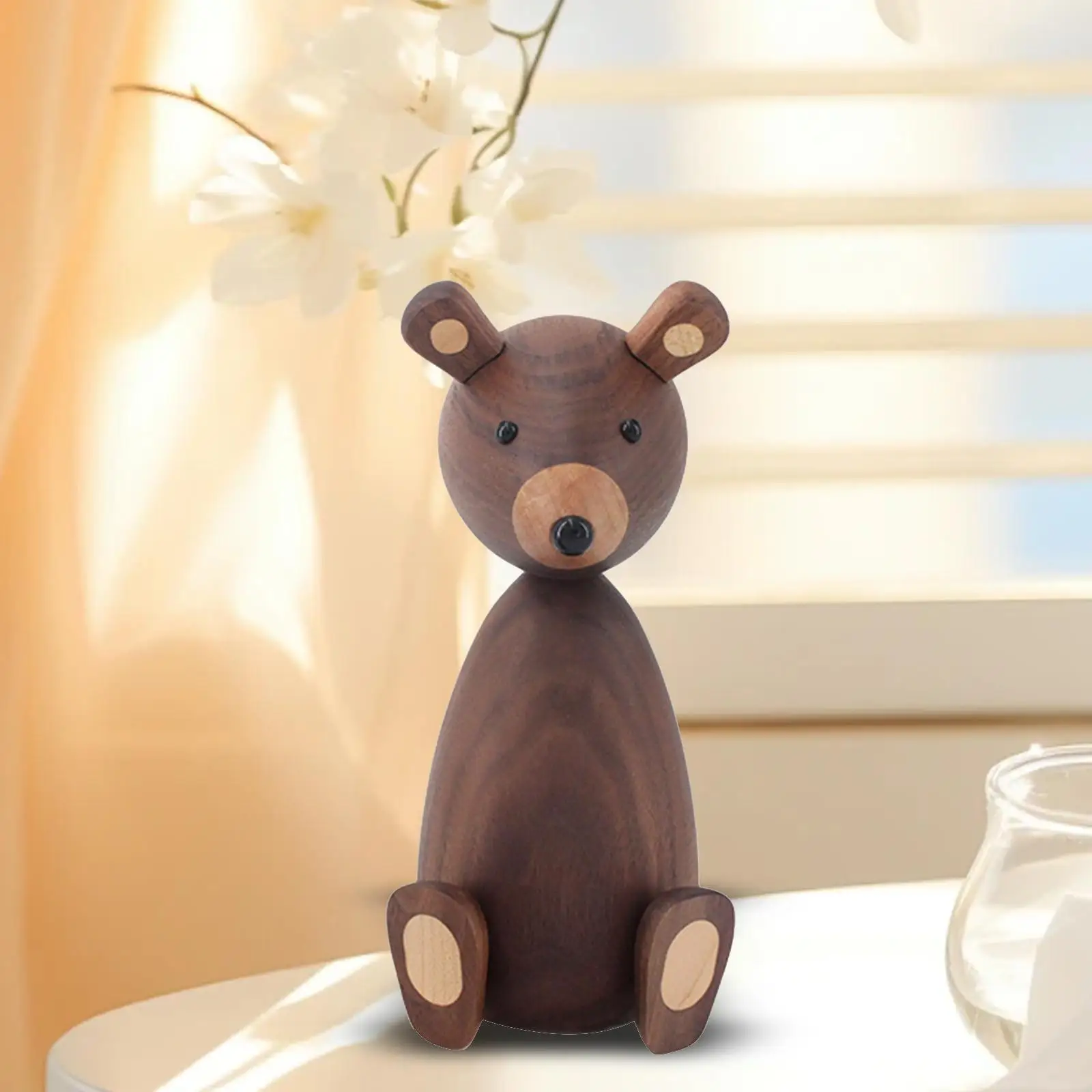 

Wooden Squirrel Statue Modern Minimalist Decor Wooden Squirrel Sculpture for Coffee Table Home TV Cabinet Desktop Cabinet Shelf