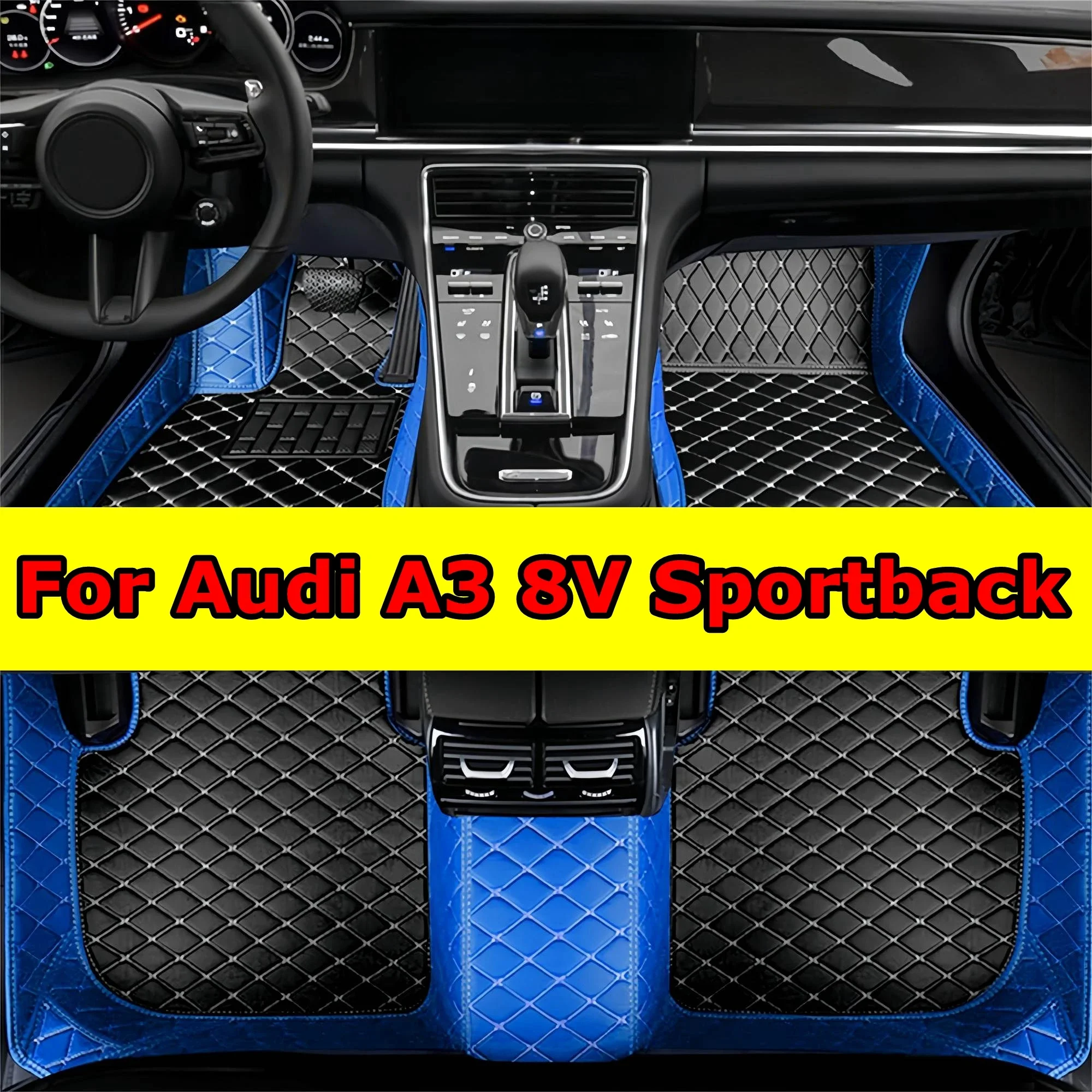 

Custom Car Floor Mats for Audi A3 8V Sportback 2013 2014 2015 2016 2017 2018 2019 Floor Liners Full Leather Coverage